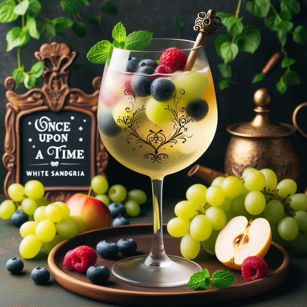 white sangria batch cocktail recipe for thanksgiving dinner