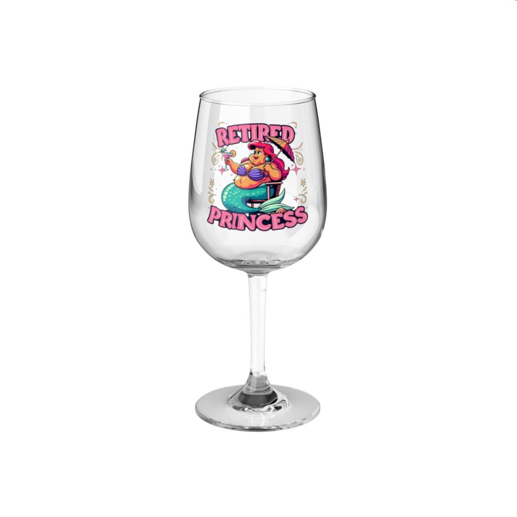 littler mermaid wine glass
