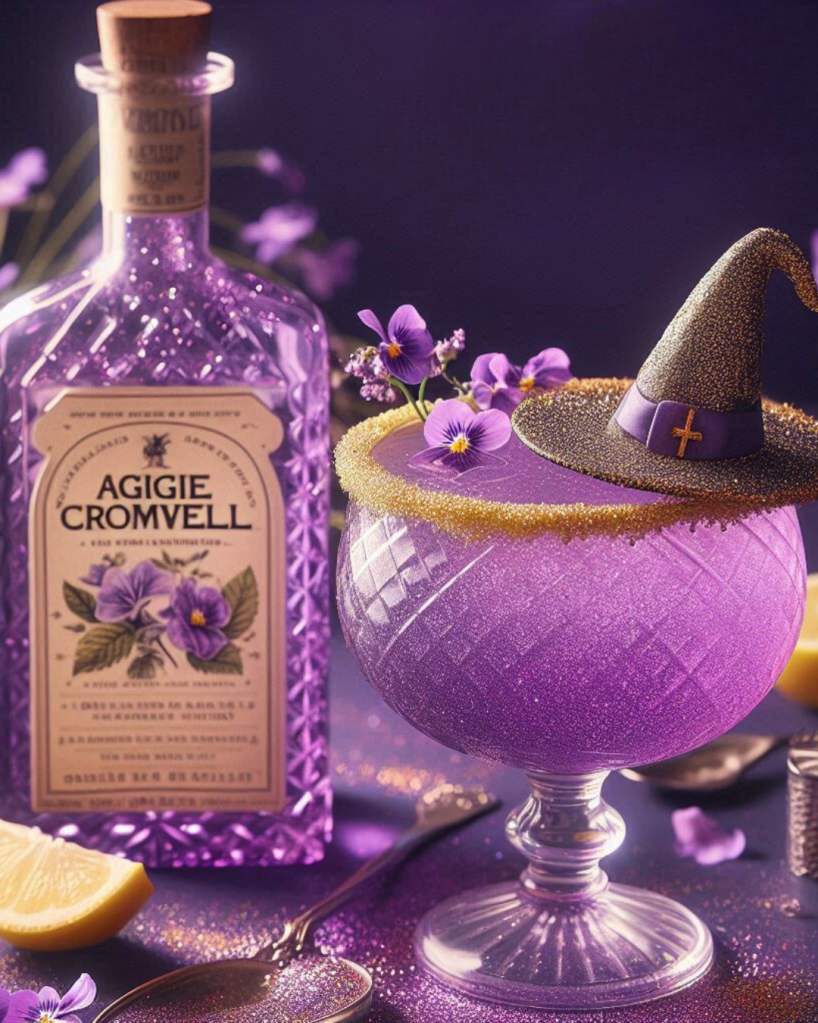 sparkly lavender cocktail 