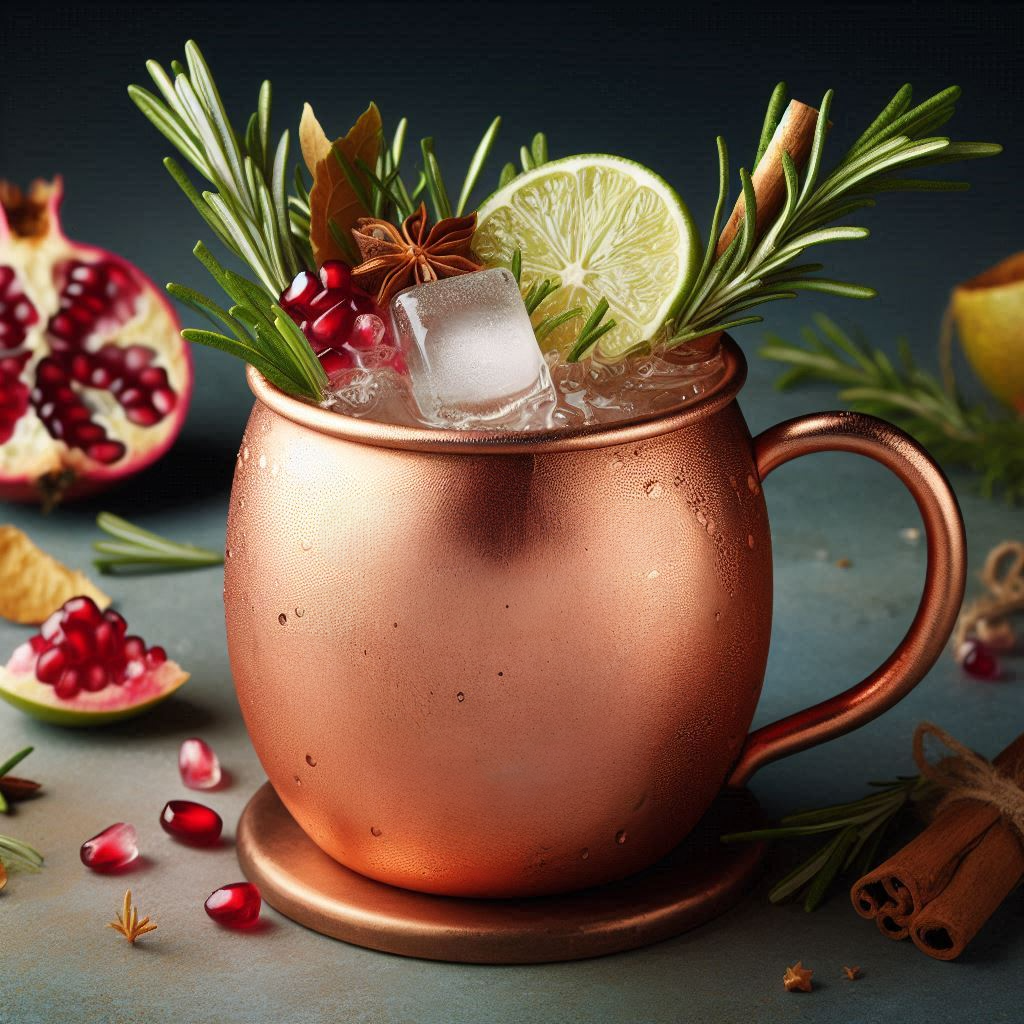  autumn mule with pomegrante juice