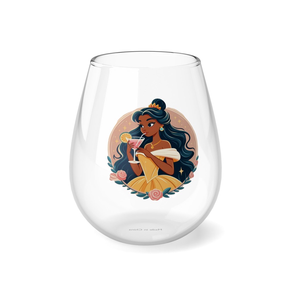 Princess Belle Fairytale Stemless Wine Glass