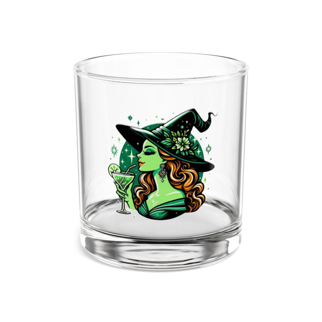 Wicked Witch Rocks Glass, Wizard of Oz Inspired Cocktail Tumbler, Elphaba Green Witch 10oz, Wicked Witch of the West, Halloween Decor, Movie