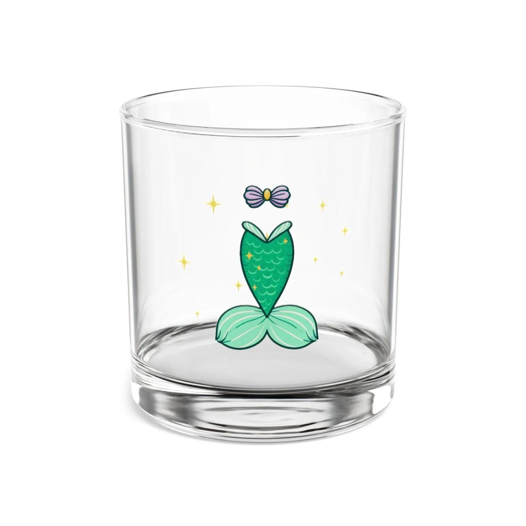 Mermaid Rocks Glass, 10oz - Fairytale Cocktail Gift, Bachelorette Party Favor, Under the Sea Glassware, Ocean Theme Tumbler, Beach Wedding