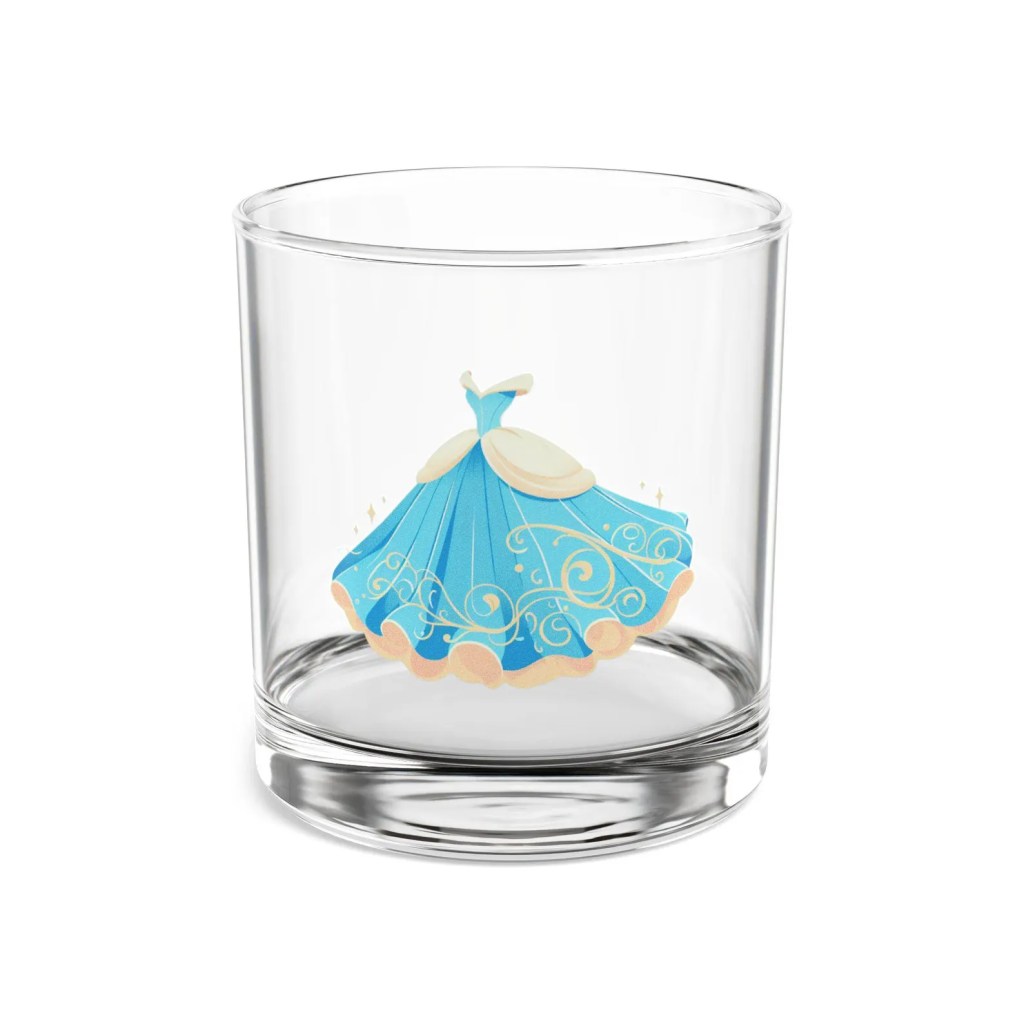 cinderella dress glassware