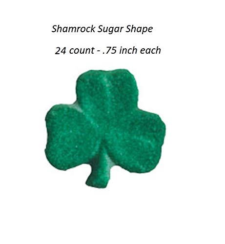 Oasis Supply, Edible Fun Shapes | Sugar Hand Painted Cake, Cupcake Toppers St. Patrick's Day Decorations - .75" Shamrock Charms