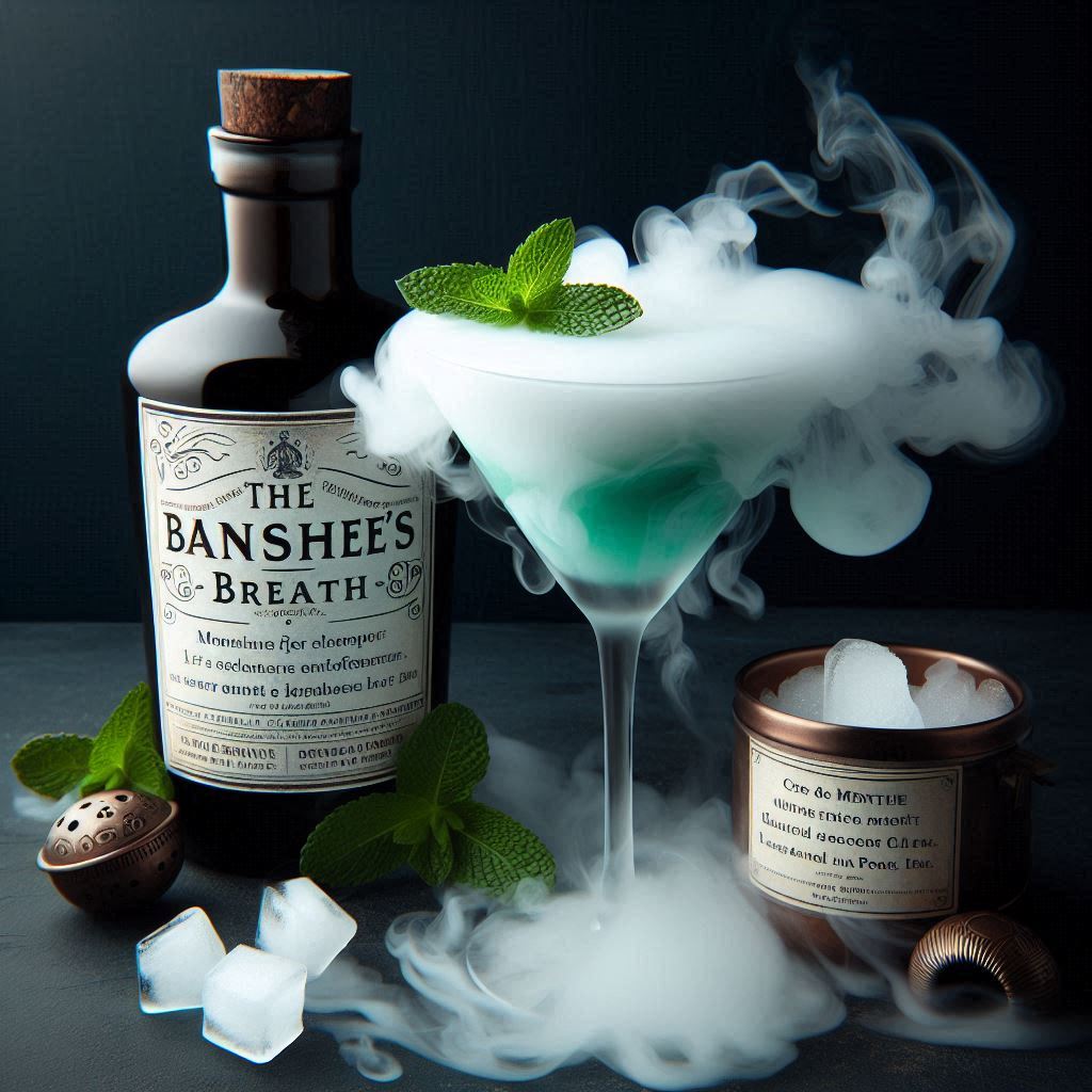 smokey green cocktail for st. patrick's day