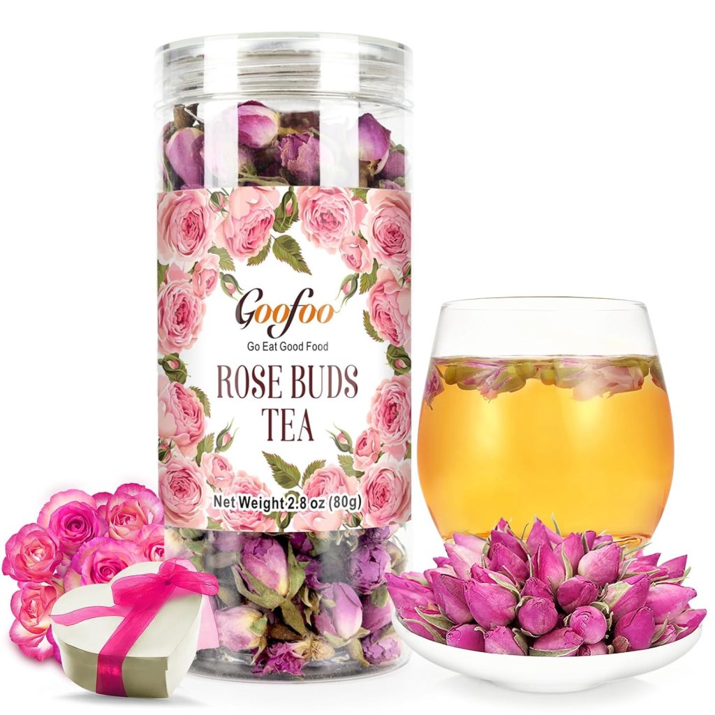 Goofoo Dried Rose Buds Rose Tea, Edible Whole Dry Roses, Premium Loose Leaf Flowers Herb, Natural Healthy Herbal Tea Beverages, Ideal for Gift, 2.8 oz
Visit the Goofoo Store