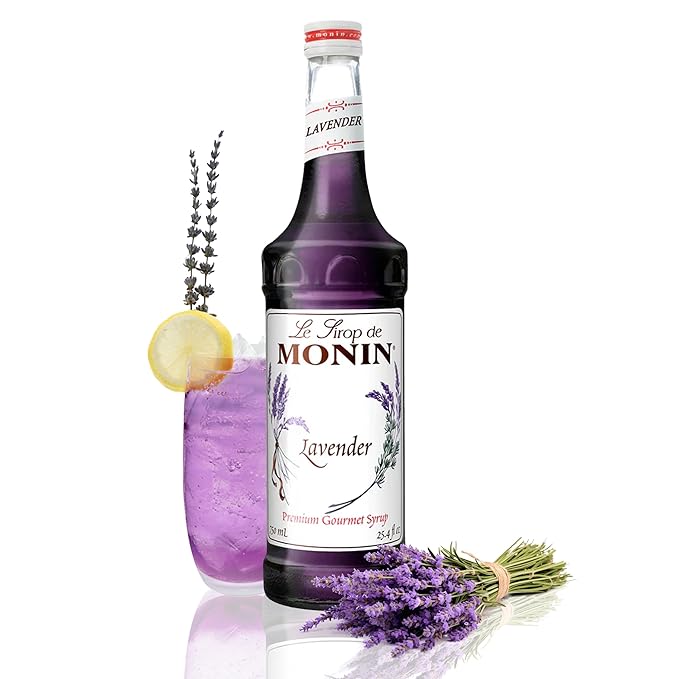 Monin - Lavender Syrup, Aromatic and Floral, Natural Flavors, Great for Cocktails
