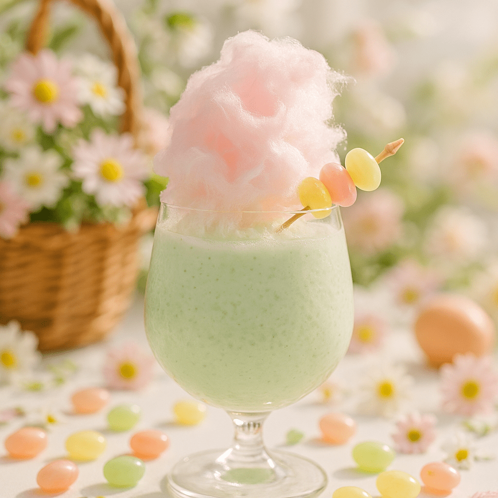 light pastel green easter cocktail