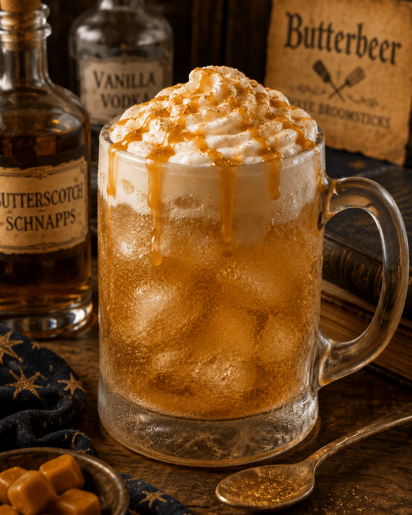 boozy butterbeer harry potter themed cocktail